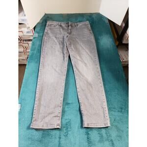 J Jill Jeans Size 12 Womens Gray Pants Ladies Denim Mid Rise Boyfriend